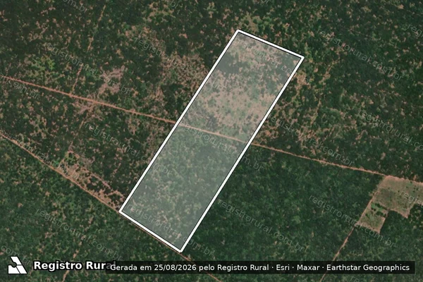 Imagem de satélite de Projeto de Assentamento Brinco de Ouro - Lote 36 - Parte 1 em João Câmara - RN