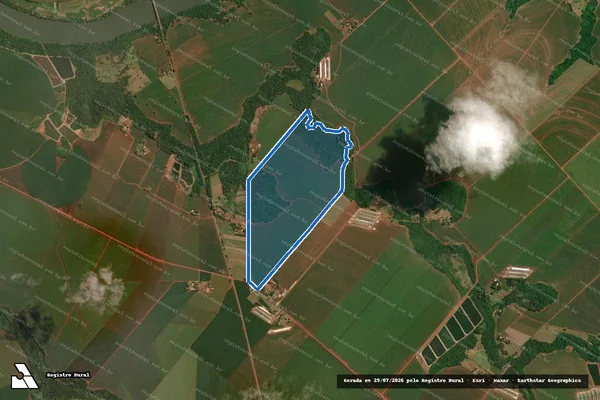 Imagem de satélite de Lote nº 110, da Gleba nº 10, do imóvel Rio Azul Piqueroby  - Parcela 01 em Palotina - PR