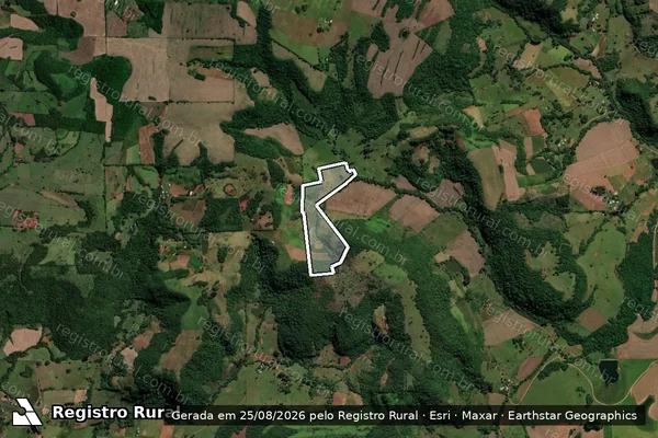 Imagem de satélite de Chácara Eucalipto - Parcela 1 em São Francisco de Assis - RS
