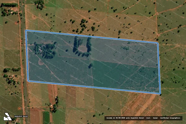 Imagem de satélite de Projeto de Assentamento Nova Alvorada - LOTE 08 em Nova Alvorada do Sul - MS