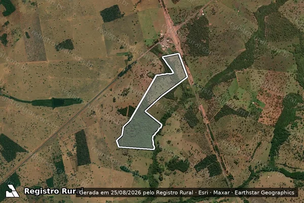 Imagem de satélite de FAZENDA PEDRA BRANCA - 001 em Cachoeira Alta - GO