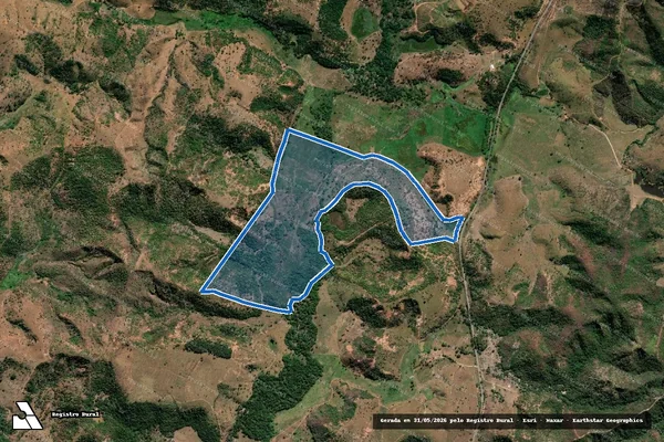 Imagem de satélite de FAZENDA UNIÃO BRASILEIRA - Parte 1 em Campanário - MG