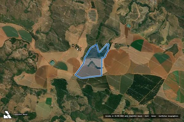 Imagem de satélite de Fazenda São João e Ferreiros doravante cognominada FAZENDA RUBI - Gleba B em Rio Paranaíba - MG