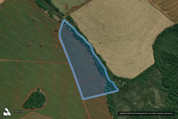 Imagem de satélite de Fazenda Corredeira - Fazenda Corredeira Gleba A em Campos Novos Paulista - SP