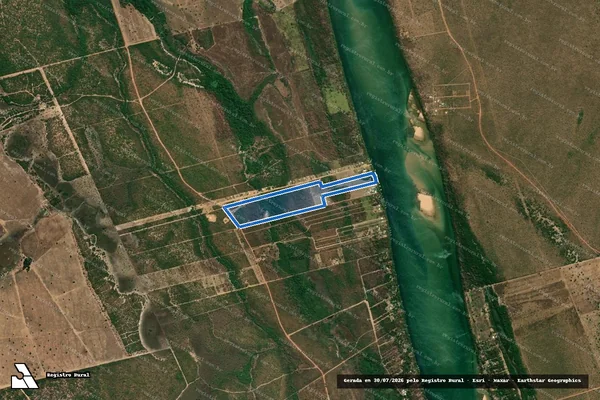 Imagem de satélite de CHÁCARA MANU - GLEBA REMANESCENTE em Peixe - TO