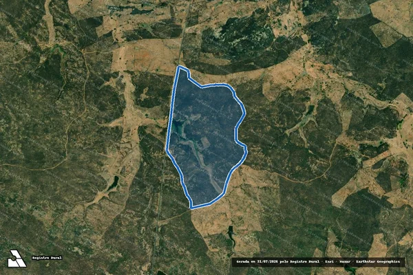 Imagem de satélite de SITIO PICOTES FAZENDA SAO JORGE - JOAO BIZERRA NETO em Santana dos Garrotes - PB