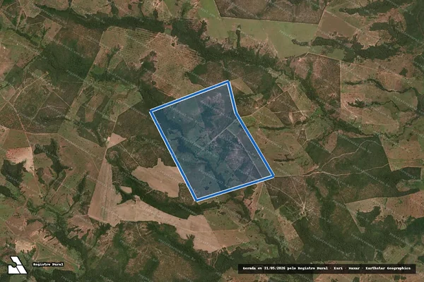 Imagem de satélite de FAZENDA PREGO DE PRATA – Lotes 66 e 67,  Lot° Barreiras, 3ª Et. Fls. 03 em Araguaçu - TO