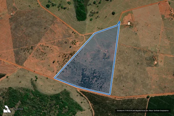 Imagem de satélite de Lote 231 - Projeto de Assentamento Nova Tangará - Parte 1 em Uberlândia - MG