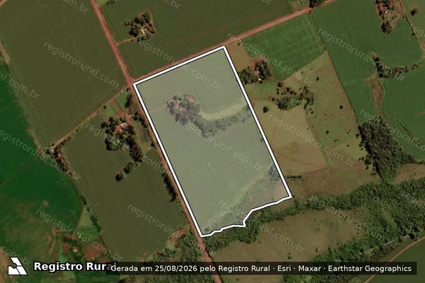 Imagem de satélite de P.A. VALINHOS - LOTE 17 em Sidrolândia - MS