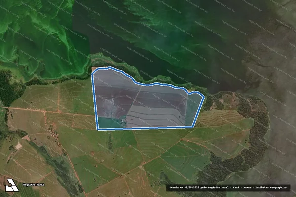 Imagem de satélite de Fazenda Santa Inês - Parcela 1 em Pirajuí - SP