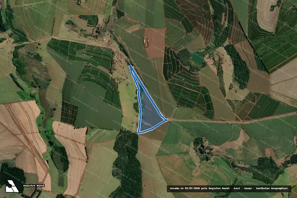 Imagem de satélite de Fazenda Ouro Verde - Gleba C em Sarutaiá - SP