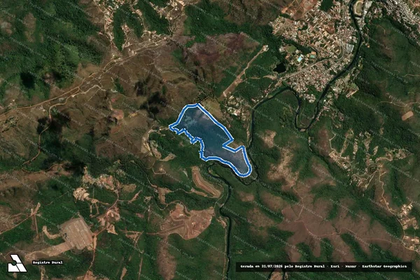 Imagem de satélite de Córrego fundo e Florêncio - Parte 1 em Sabará - MG