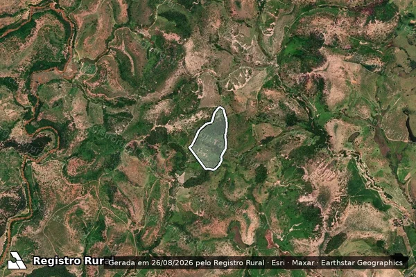Imagem de satélite de FAZENDA TRAVESSÃO - Gleba 10 em Governador Valadares - MG