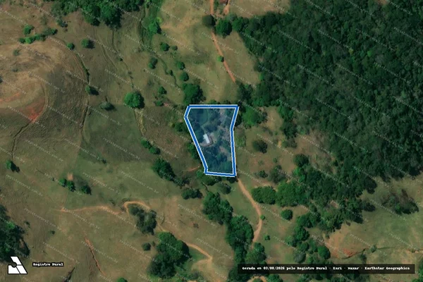 Imagem de satélite de Sítio Contendas  - Parte sede em Leopoldina - MG