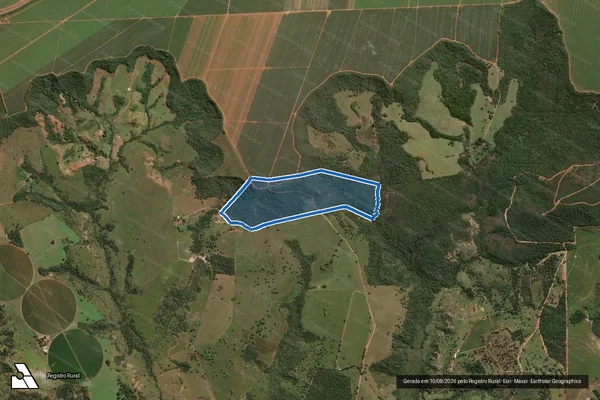 Imagem de satélite de FAZENDA SÃO GONÇALO - 001 em São Gonçalo do Abaeté - MG