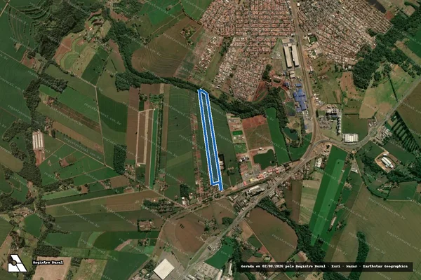 Imagem de satélite de Lote nº 19-B/Rem - Parte 1 em Rolândia - PR