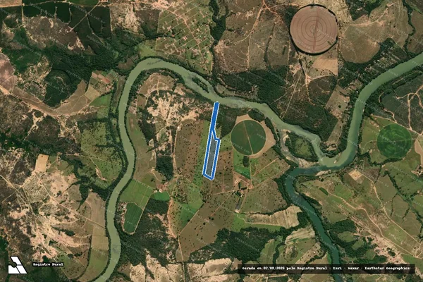 Imagem de satélite de FAZENDA DA BARRA, LUGAR PONTAL em Martinho Campos - MG