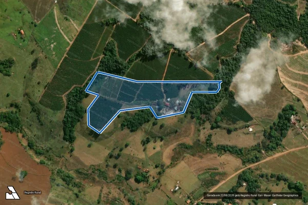 Imagem de satélite de Sítio Conquista - Parcela 1 em Santo Antônio da Alegria - SP