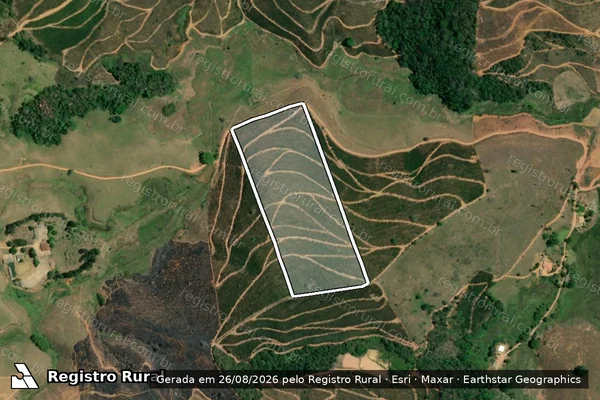 Imagem de satélite de Fazenda Novo Horizonte - Gleba 02 em Simonésia - MG