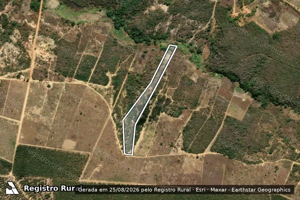 Imagem de satélite de FAZENDA LAGOA DO MATO - Parte 1 em São João do Paraíso - MG