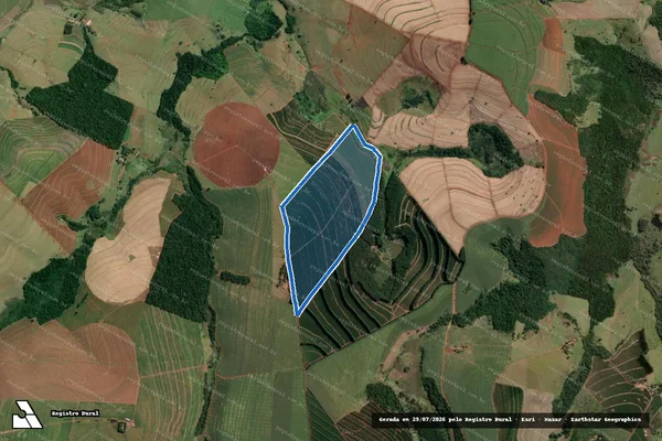 Imagem de satélite de Fazenda Ouro Verde - Gleba A em Sarutaiá - SP