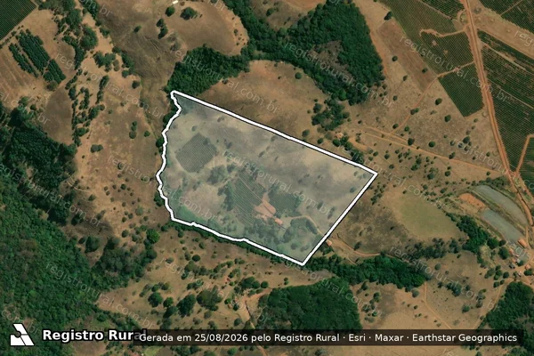 Imagem de satélite de Fazenda Retiro, Esmeril e Chapadão de Ferro, lugar denominado Malhador - Parte 1 em Patrocínio - MG