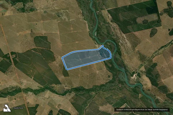 Imagem de satélite de Fazenda Rio Sucuriu - Matricula 17661 em Três Lagoas - MS