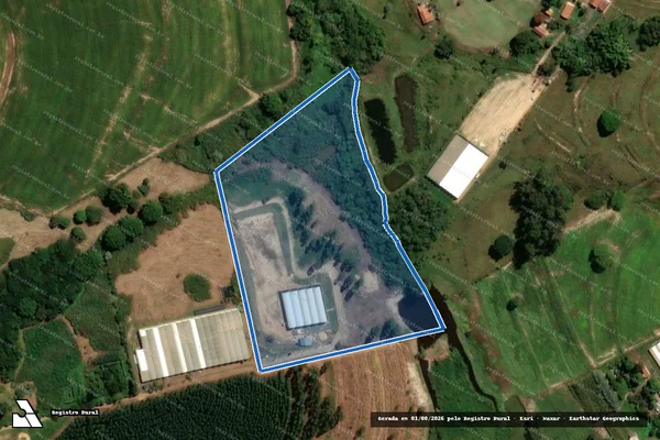 Imagem de satélite de Gleba de terra designada "D", desmembrada do quinhão 23, seção K - Parcela 1 em Holambra - SP