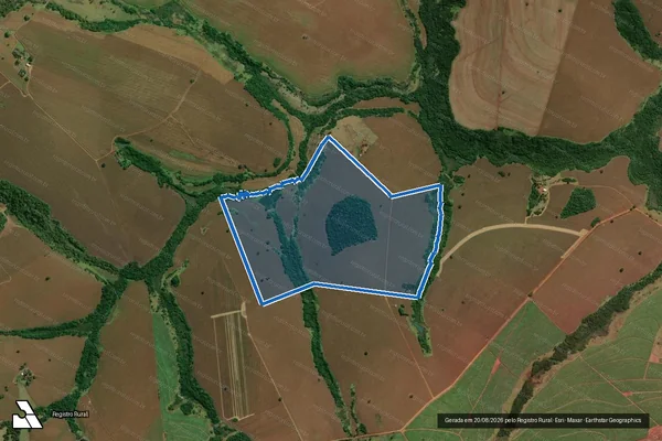 Imagem de satélite de Fazenda Fortaleza ? Água Limpa - 001 em Rio Verde - GO