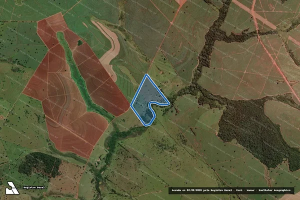 Imagem de satélite de FAZENDA BARREIRO - Parte 1 em Santo Antônio do Aracanguá - SP