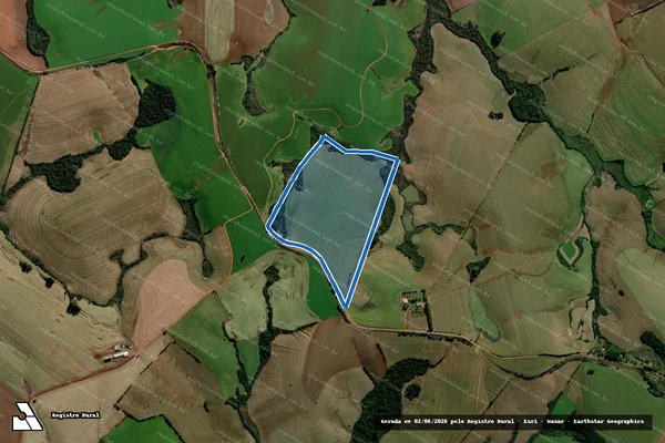 Imagem de satélite de Granja Santo Inácio - Matrícula 14867 em Cruz Alta - RS