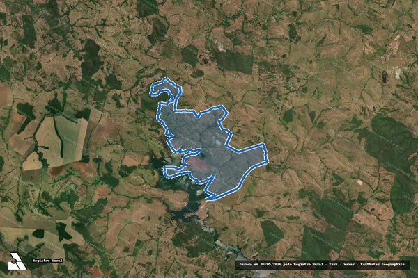 Imagem de satélite de FAZENDA DAS FLORES - GLEBA 08 em Água Limpa - GO