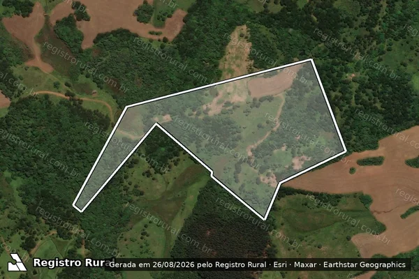 Imagem de satélite de Fazenda Santa Clara - Gleba 10 em São José do Cerrito - SC