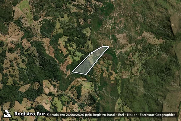 Imagem de satélite de FAZENDA CACHOEIRA - QUINHÃO Nº 5 - Matrícula 20041 em Goiás - GO