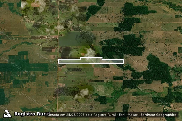 Imagem de satélite de LOTE 22A-REM - GLEBA 08 - GLEBA RIO BRANCO - SETOR RIO BRANCO III - Parte 1 em São Miguel do Guaporé - RO