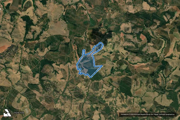 Imagem de satélite de Fazenda Pouso Alegre - Gleba 01 em Carmo da Cachoeira - MG