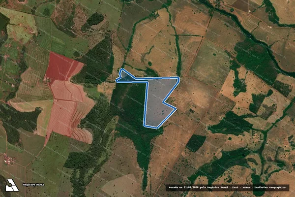 Imagem de satélite de Fazenda São Pedro Lugar Den. Buritizal - Parte 16 em Itarumã - GO