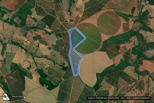 Imagem de satélite de FAZENDA SANTA FÉ - PARCELA 07 em Romaria - MG