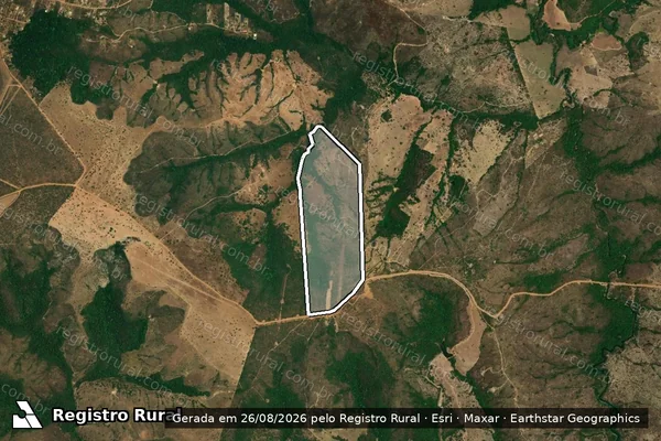 Imagem de satélite de FAZENDA PAULISTA, denominada FORTALEZA / 001 em Santo Antônio do Descoberto - GO