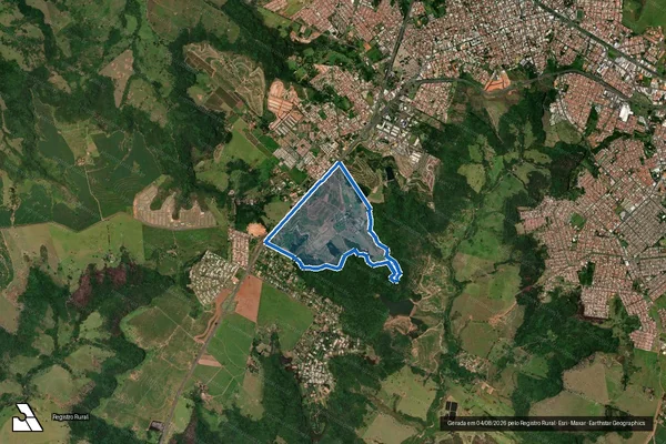 Imagem de satélite de Fazenda Experimental Marcelo Mesquita Serva - Parcela 1 em Marília - SP