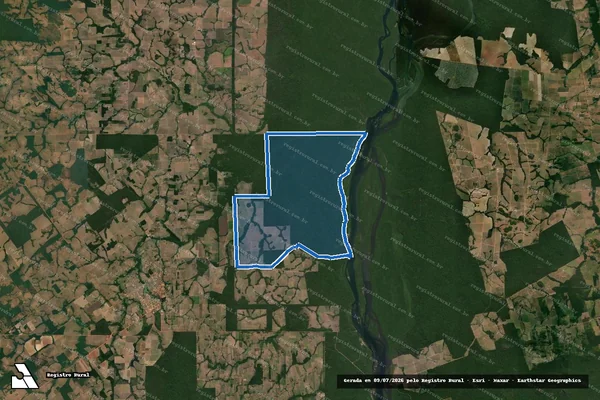 Imagem de satélite de Fazenda Jaracatiá - Mat. 2925 em Juruena - MT