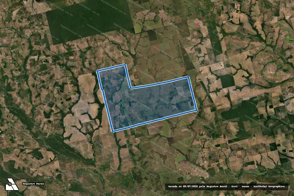 Imagem de satélite de PROJETO DE ASSENTAMENTO SANTA CRISTINA - Parte 1 em Santana do Araguaia - PA