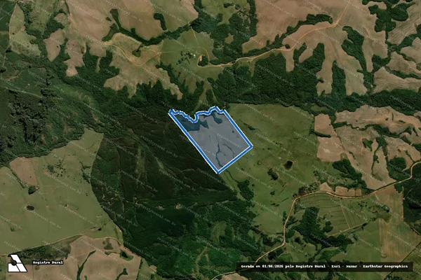 Imagem de satélite de Fazenda Triunfo  - Gleba 02 em Encruzilhada do Sul - RS