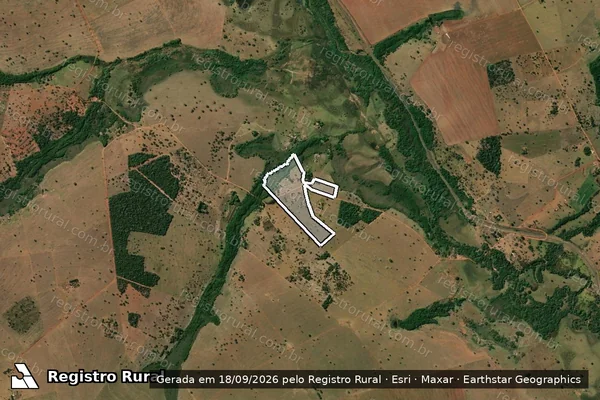 Imagem de satélite de Fazenda Rio  Preto Água Emendada - Quinhão-01 em Rio Verde - GO