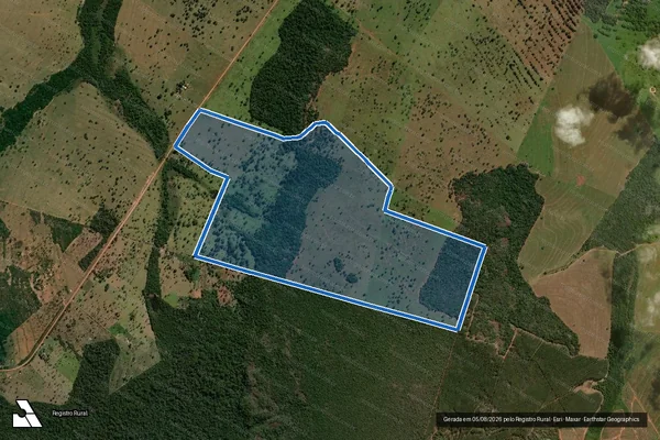 Imagem de satélite de FAZENDA RODEIO - GLEBA 2 - B em Aquidauana - MS