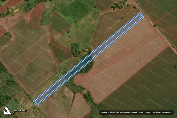 Imagem de satélite de Área 02 - Parte do Lote Rural nº 25, da Quadra nº 30 - Parcela 1 em Dourados - MS