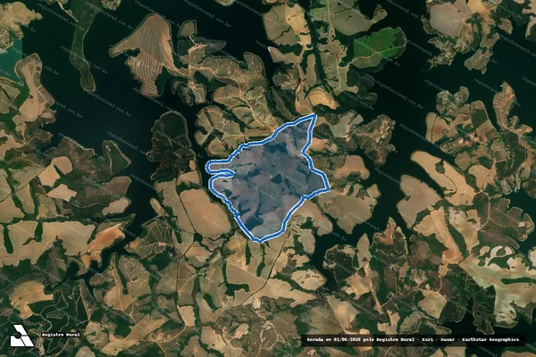 Imagem de satélite de Fazenda do Ipiranga - Parte 1 em Carrancas - MG