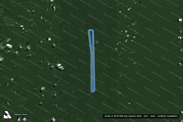 Imagem de satélite de GLEBA MAMURU LOTE 12 - 001 em Aveiro - PA