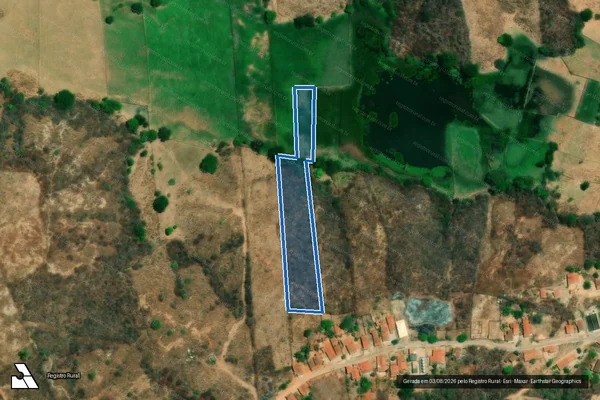 Imagem de satélite de SÍTIO SÃO VICENTE ? LOTE 2389 - Parte 1 em Várzea Alegre - CE