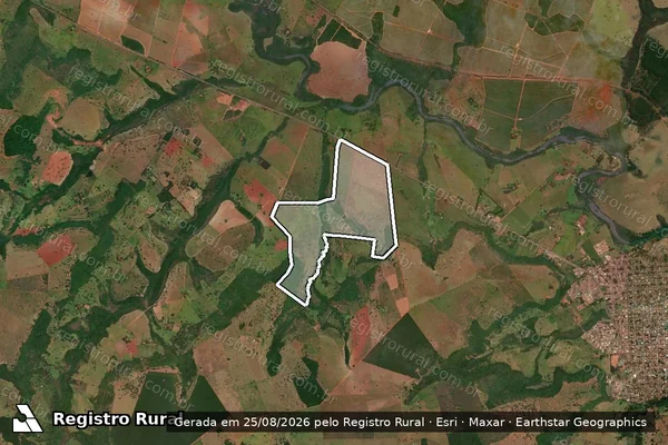 Imagem de satélite de Fazenda Salto Ou Macauba - PARCELA 02 em Cassilândia - MS